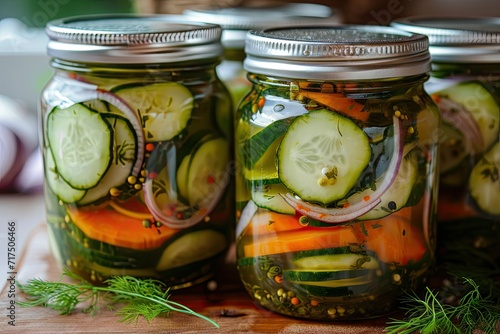 DIY brined cukes with carrot and onions photo