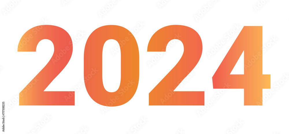 the number two thousand and twenty-four with combined color gradations which refers to an aesthetic and harmonious color combination
the number two thousand and twenty-four with combined color gradations which refers to an aesthetic and harmonious color combination