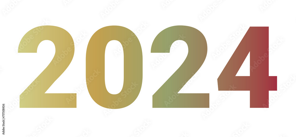 the number two thousand and twenty-four with combined color gradations which refers to an aesthetic and harmonious color combination
the number two thousand and twenty-four with combined color gradations which refers to an aesthetic and harmonious color combination