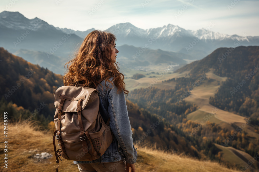 person in the mountains