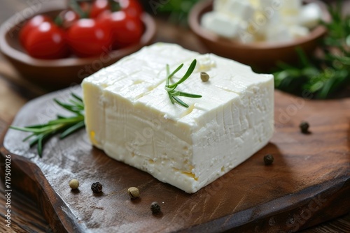 Soft textured feta cheese naturally made