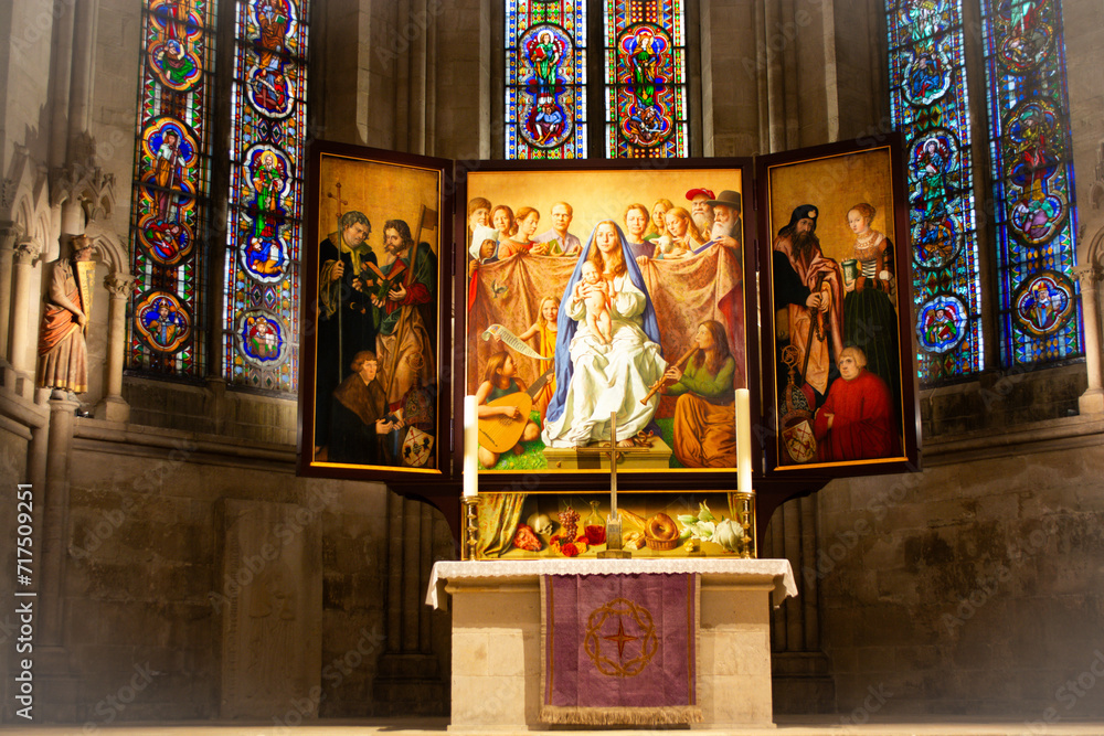Obraz premium Interior of Naumburg cathedral, UNESCO site, Germany