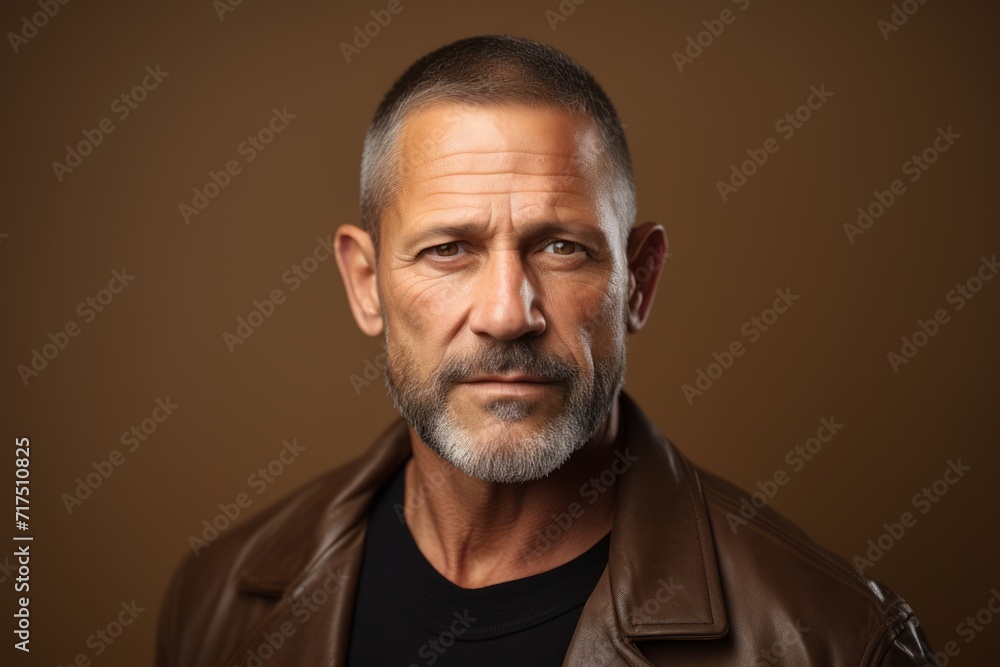 Portrait of a handsome mature man with gray beard and mustache. Portrait of a handsome mature man with gray beard and mustache.