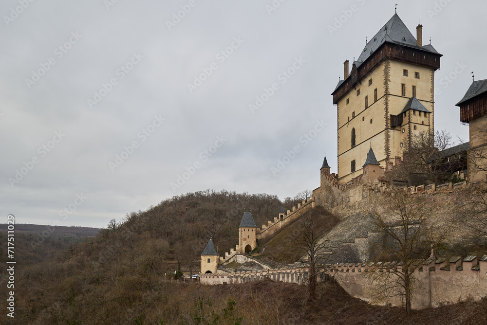 Karlstejn famous gothic Bohemian castle near Prague capital of Czech Republic