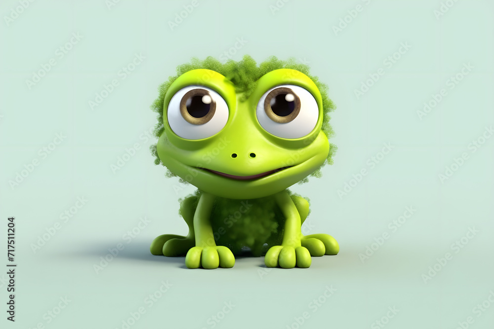 Fototapeta premium 3d rendering cute Frog cartoon