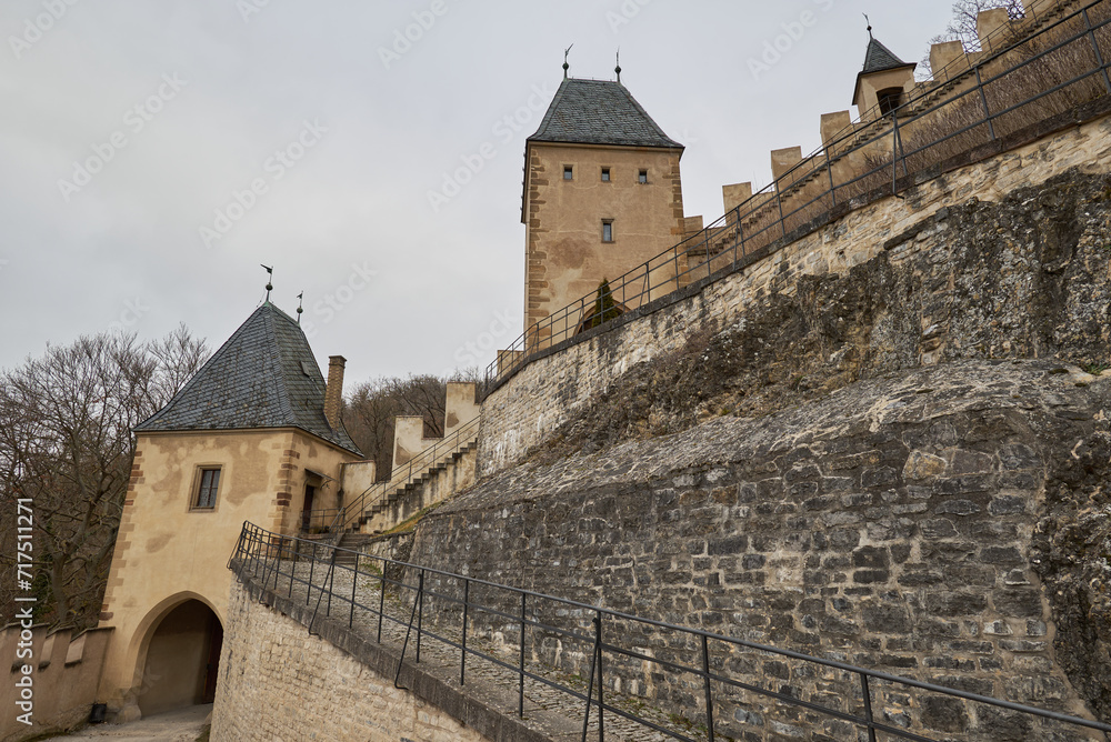 Karlstejn famous gothic Bohemian castle near Prague capital of Czech Republic