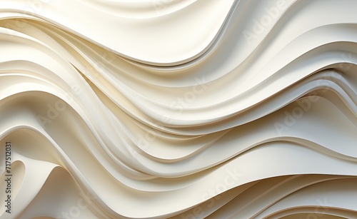 Abstract white wavy background. Created with Ai