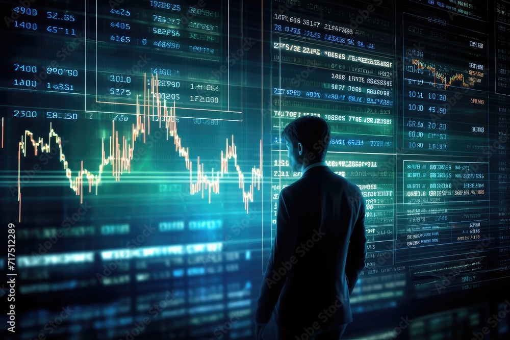 Stock market trading index technology background map Stock market trading index technology background map