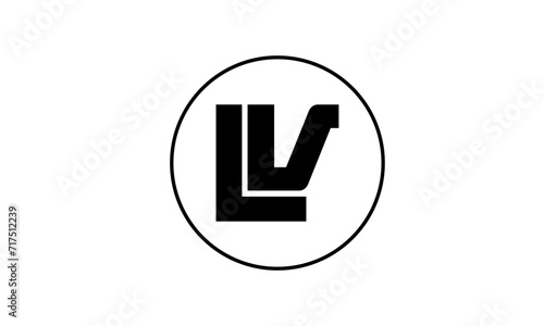 Alphabet letters Initials Monogram logo LV Initial, LV letter. Vector Template LV letter logo. photo