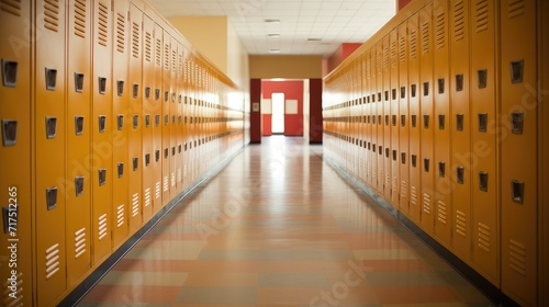 Clean and tidy lockers indoors
