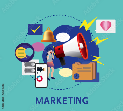 Marketing is a process. Making people aware of your company's products or services, market research, analysis, and understanding customer interests.