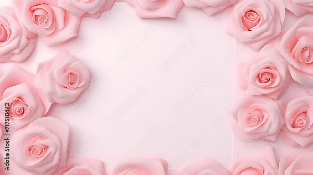 Romantic wedding background. Illustration,,
Pink roses on a white background with a white background.
