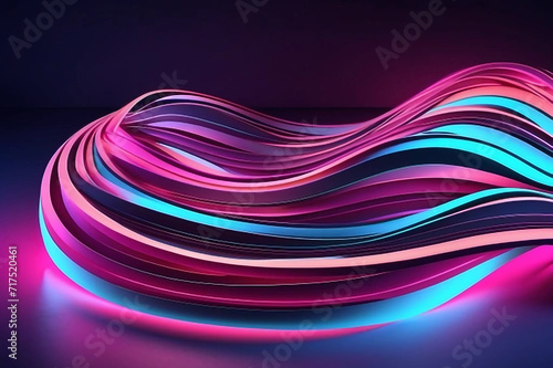 3d render, abstract pink blue neon background. Futuristic concept, wallpaper, background for advertising, ai generate. high quality