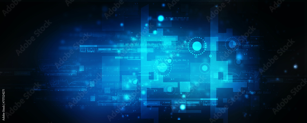 2d illustration Abstract futuristic electronic circuit technology background 2d illustration Abstract futuristic electronic circuit technology background