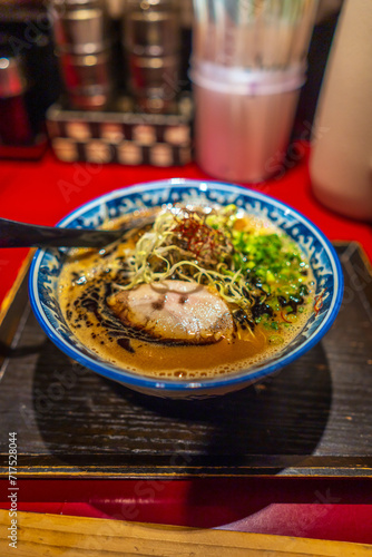 Japanese ramen noodles soup with pork meat in Matsumoto