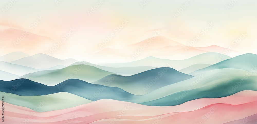 An abstract illustration with wavy and textured shapes