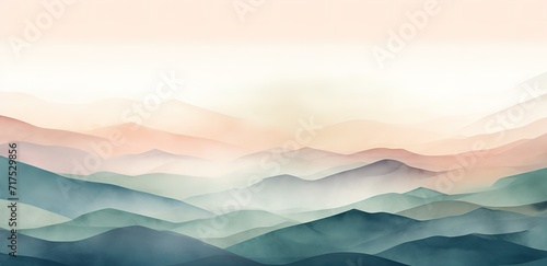 Abstract Illustration of Hills in gray and orange