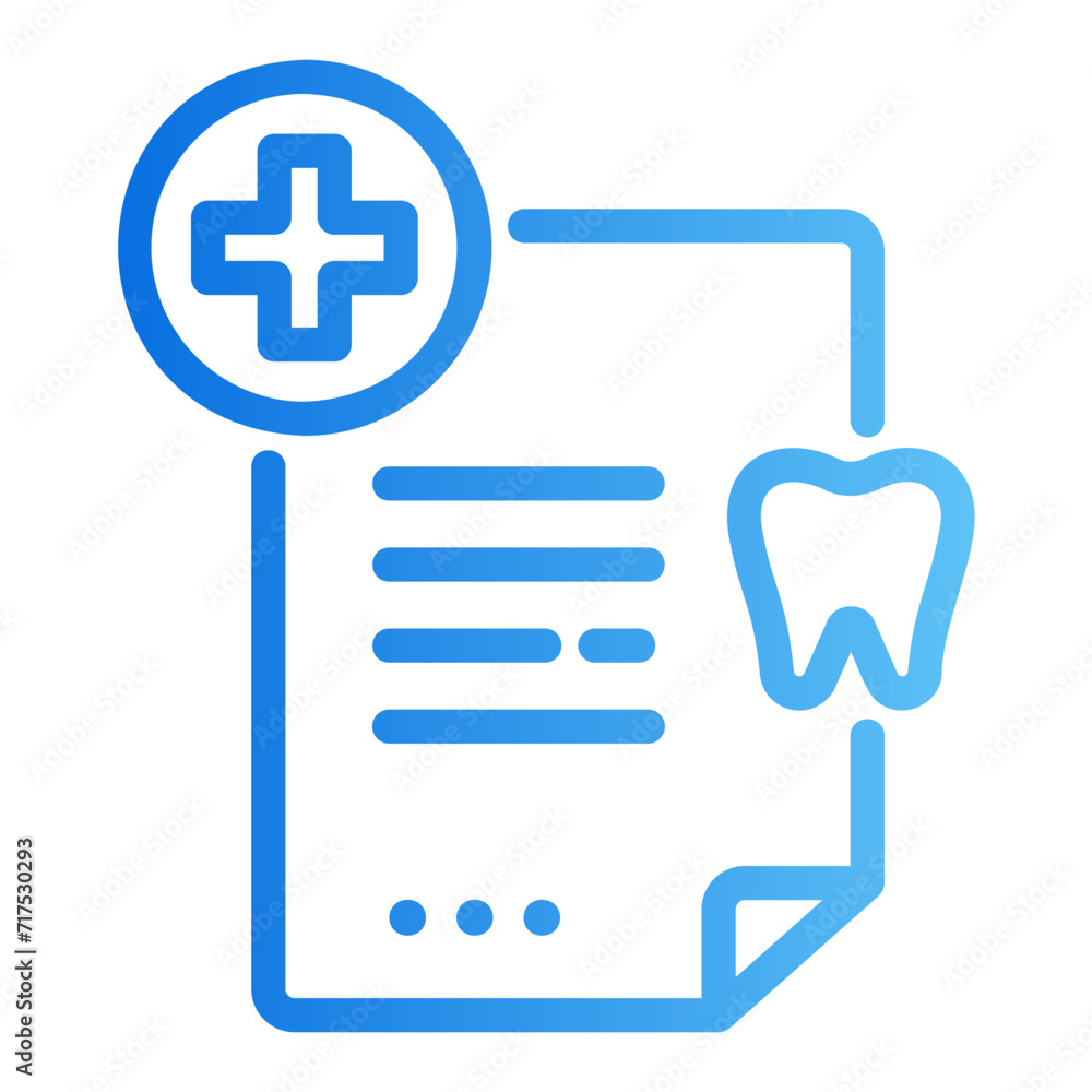 dental record gradient icon dental record gradient icon