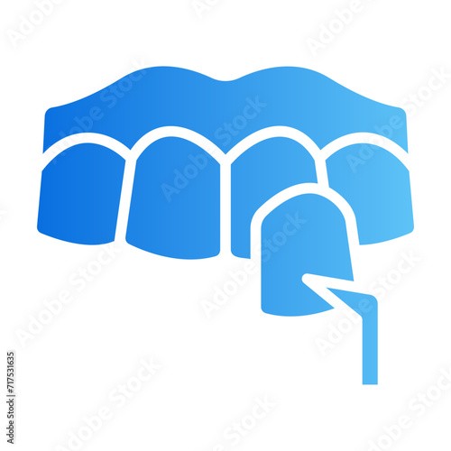dental veneer gradient icon
