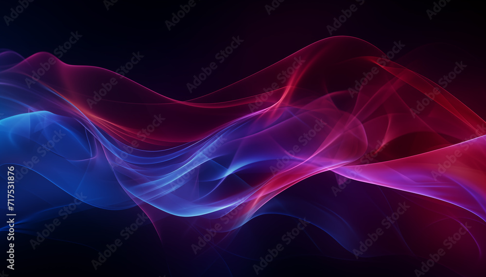 A colorful wave on a dark abstract background A colorful wave on a dark abstract background