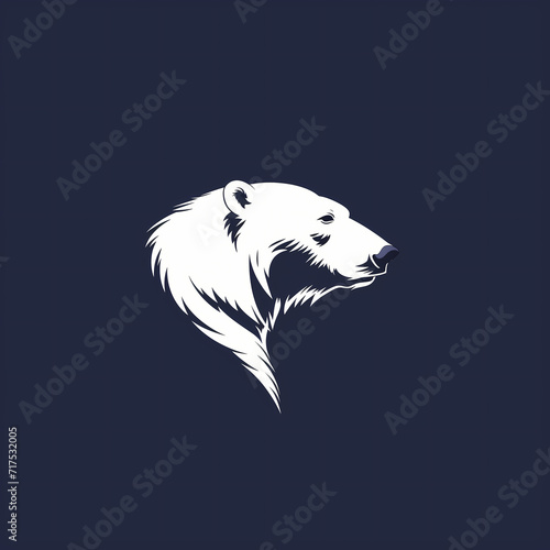 polar bear minimalist logo