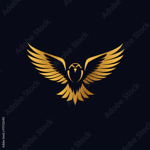 Golden Eagle Logo on Black Background