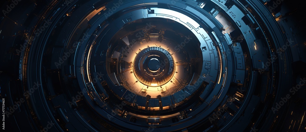 A background with a circle concept depicting sophisticated technology. generative AI A background with a circle concept depicting sophisticated technology. generative AI