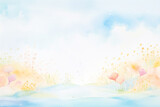 Cool and smooth elegance The allure of pastel backgrounds , cartoon drawing, water color style