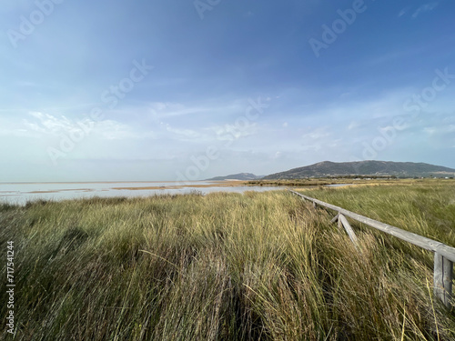 Obraz na płótnie Sand dunes and the beach around Tarifa w salonie