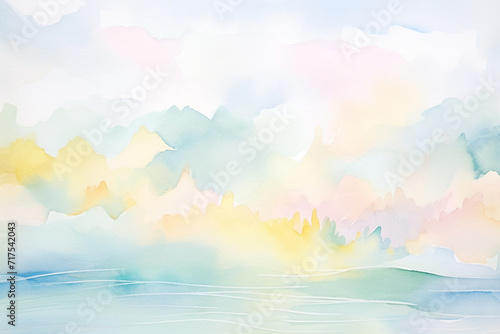 Watercolor wonders in a blurry pastel palette   cartoon drawing  water color style