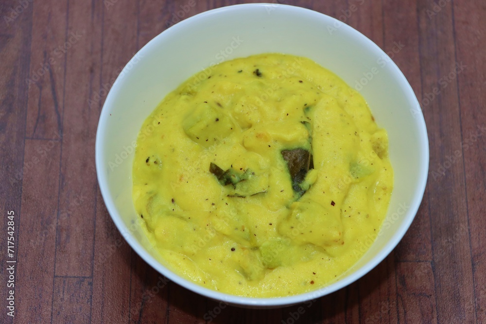 Majjige huli is a South Indian food prepared with milk curd, It typically includes vegetables in a buttermilk gravy. Majjige huli is a South Indian food prepared with milk curd, It typically includes vegetables in a buttermilk gravy.
