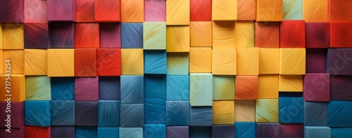 Abstract texture background from colored geometric shapes. multicolour wall art