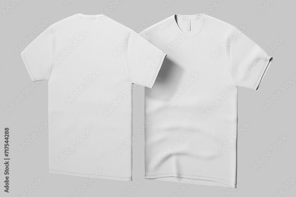 front and back view blank casual cotton textile t shirt apparel street wear clothes realistic mockup template isolated front and back view blank casual cotton textile t shirt apparel street wear clothes realistic mockup template isolated