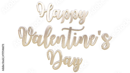 Happy valentine's day calligraphy banner, 3d lettering