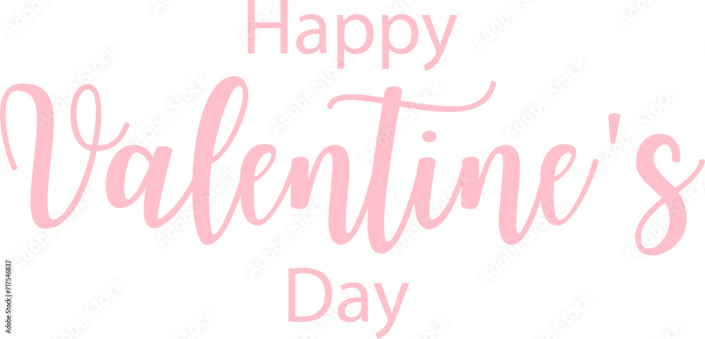 Happy valentine's day calligraphy banner, lettering