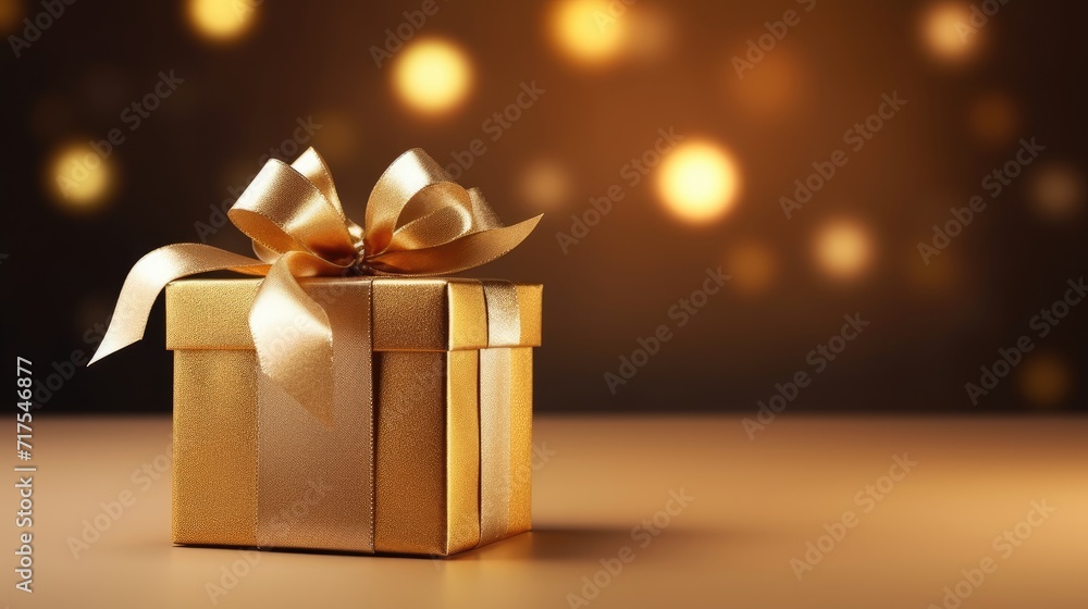 Gift box on a clean background in the style of the new year where there is space for text Gift box on a clean background in the style of the new year where there is space for text