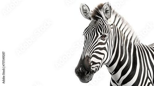 zebra on white background © charich