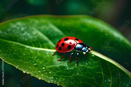 ladybug on leaf © awais