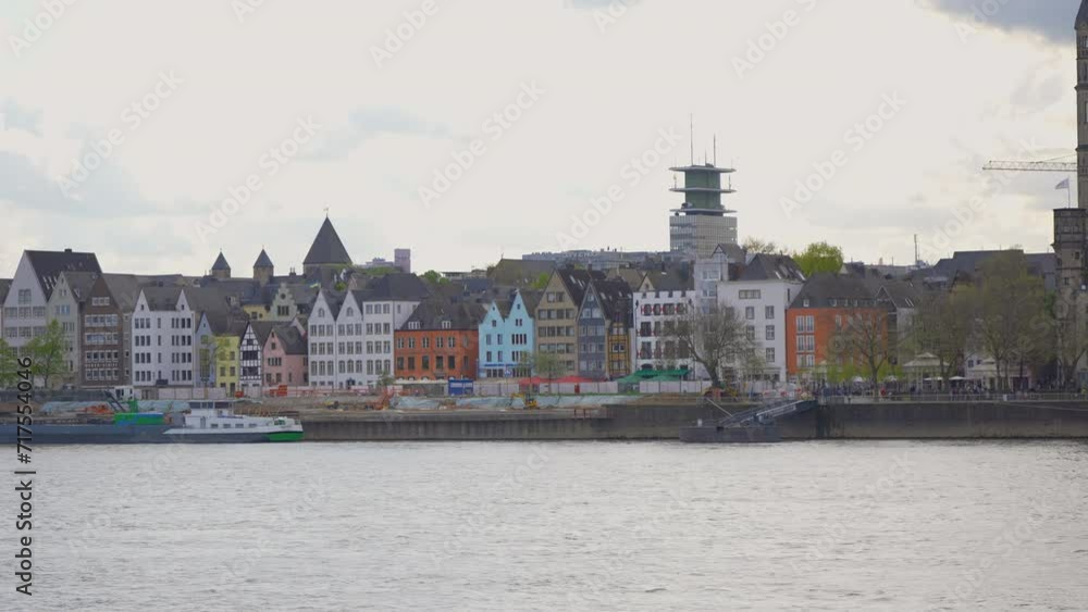 Rhin Shore And Koln (Cologne) Old Town Buildings Rhin Shore And Koln (Cologne) Old Town Buildings