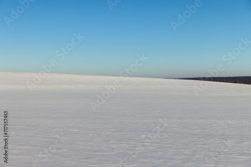 drifts of white pure snow after a snowfall  beautiful white snow