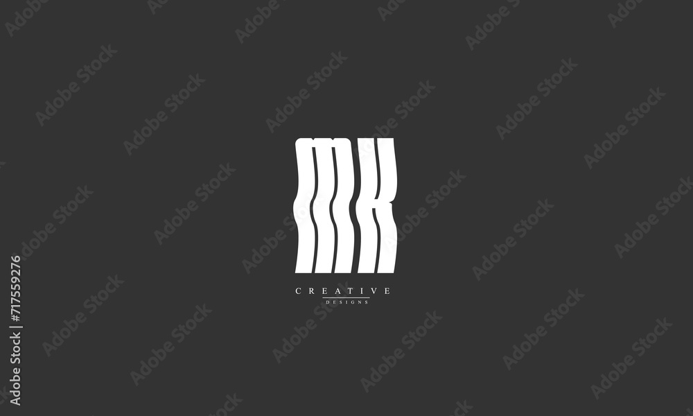 Alphabet letters Initials Monogram logo MK KM M K Alphabet letters Initials Monogram logo MK KM M K