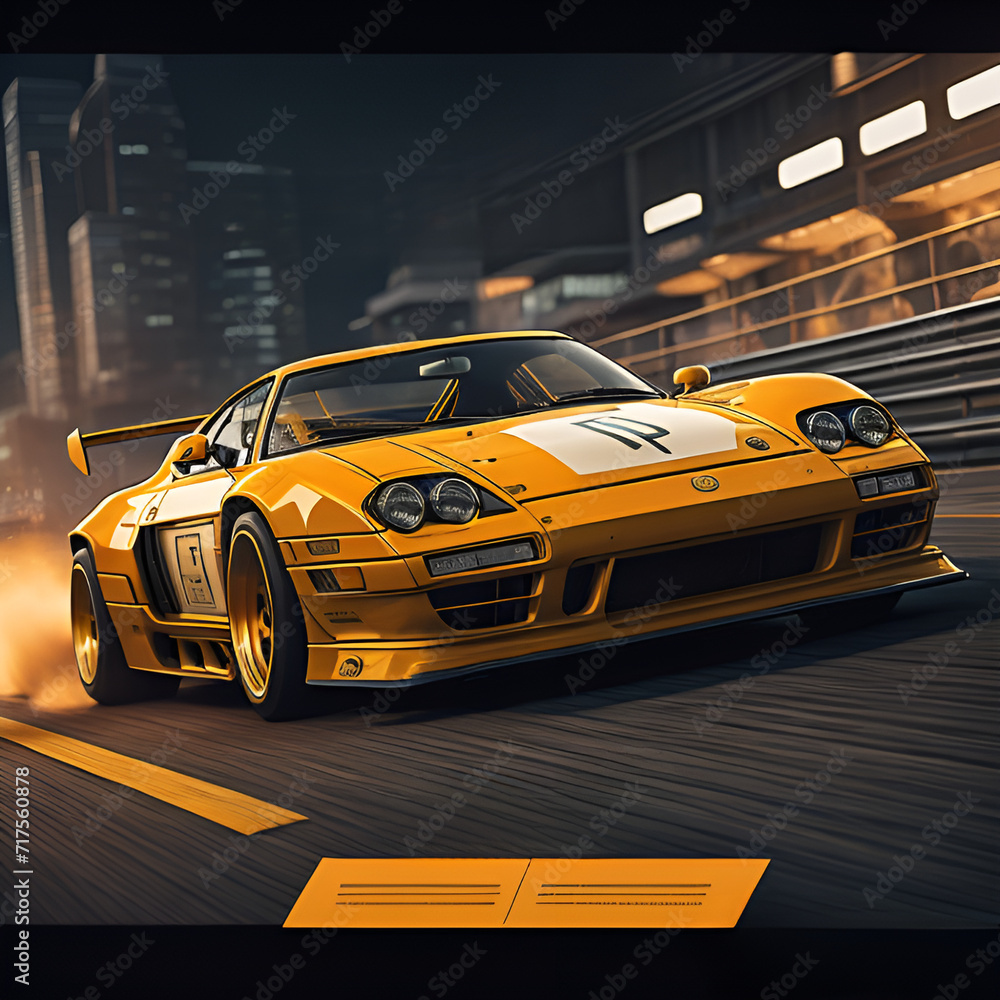Neon Velocity: Futuristic Sports Car with Dazzling Light Trails Neon Velocity: Futuristic Sports Car with Dazzling Light Trails