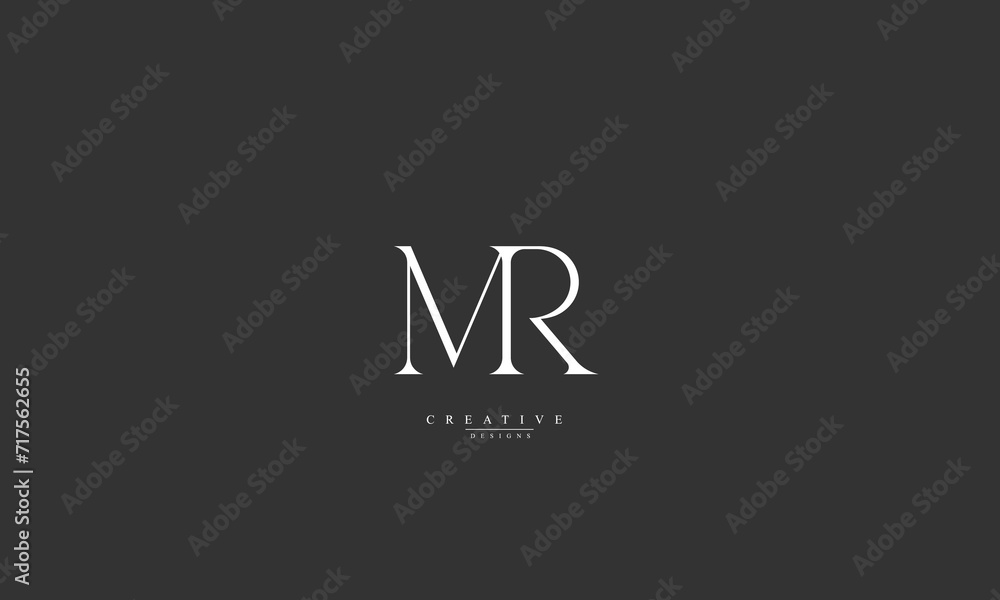 Alphabet letters Initials Monogram logo MR RM M R Alphabet letters Initials Monogram logo MR RM M R