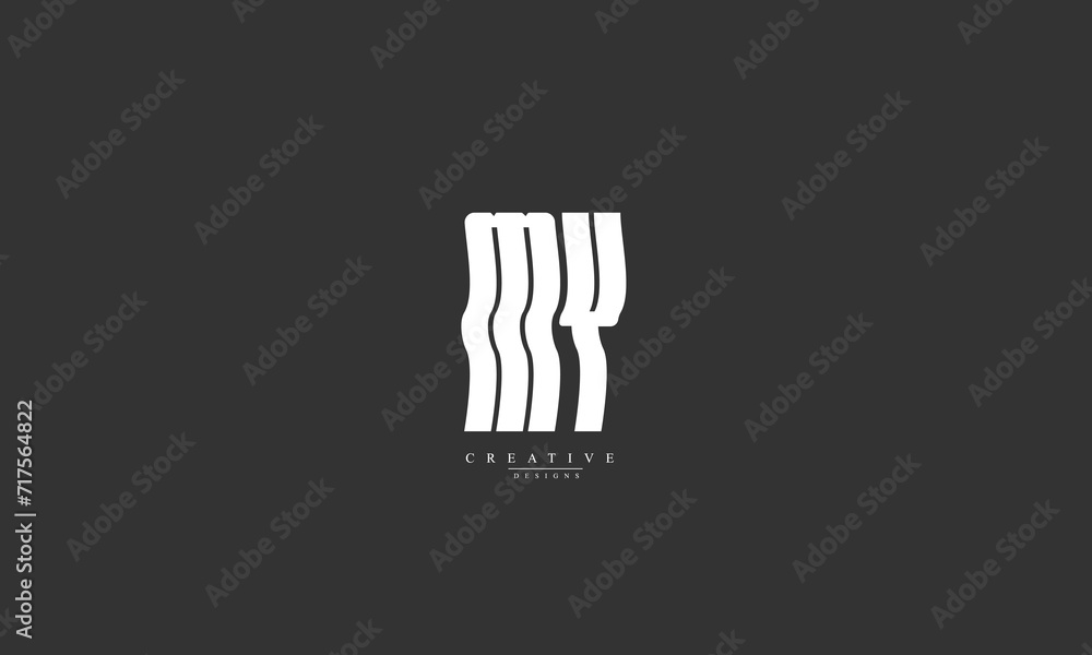 Alphabet letters Initials Monogram logo MY YM M Y Alphabet letters Initials Monogram logo MY YM M Y