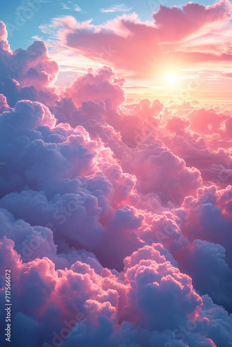 Pastel color clouds representing the soft, dreamy quality of a lullaby.
