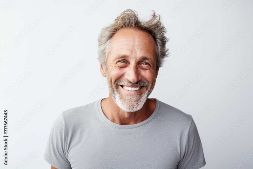 Portrait of a smiling senior man. Isolated on white background. Portrait of a smiling senior man. Isolated on white background.