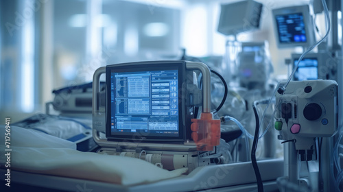 Supporting equipment in the recovery ICU intensive care unit