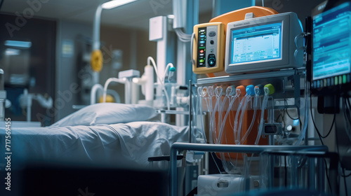 Supporting equipment in the recovery ICU intensive care unit