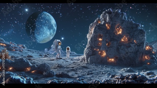 Photographie In a hilarious twist the Lilliputian astronauts stumble upon a lunar concert being performed by a colony of singing moon rocks
