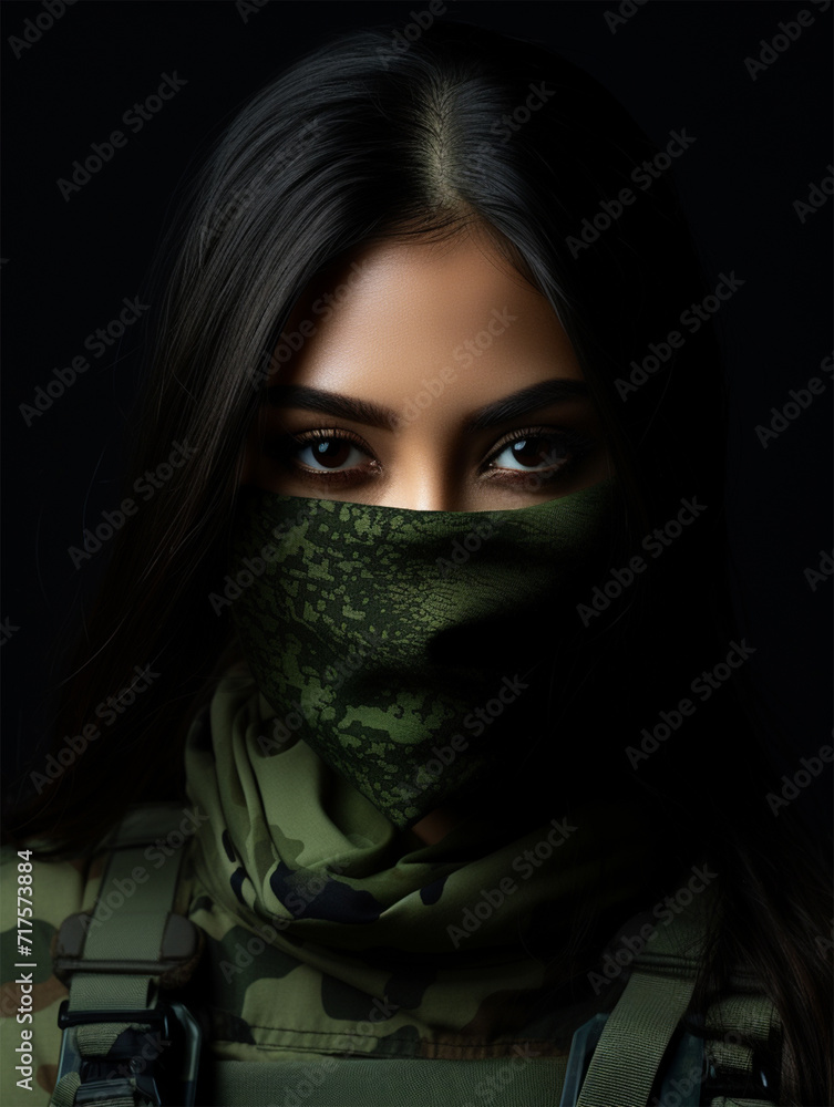 portrait of a woman in a hood generative ai portrait of a woman in a hood generative ai